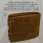 Preview: Wildleder Edition Herren Biker Geldbörsen mit RFID Schutz Hosenkette Riegelverschluss (Querf. braun)